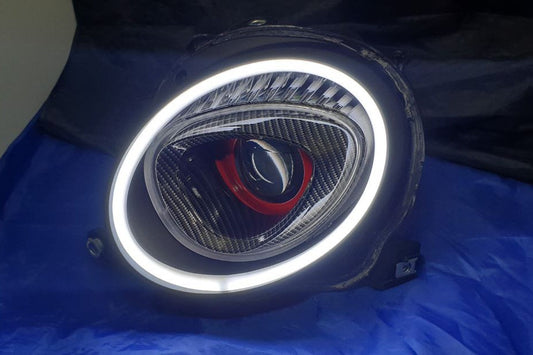 Fanali pre-restyling & restyling nero opaco strip full led - 500 Abarth